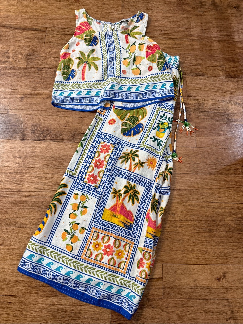 Rachel Zoe Tropical Print Two-Piece Set